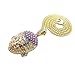 BLINGFACTORY HIP HOP ICED GOLD PLATED PUNKY STYLE CZ PENDANT & 3mm 24