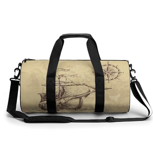 Sac week-end compas de bateau 45cm avec fermeture éclair renforcée
