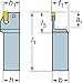 Sandvik Coromant L151.20-0808-20 Steel T-Max Q-Cut Shank Tool for Parting and Grooving Holder, 0.14" Maximum Depth of Cut