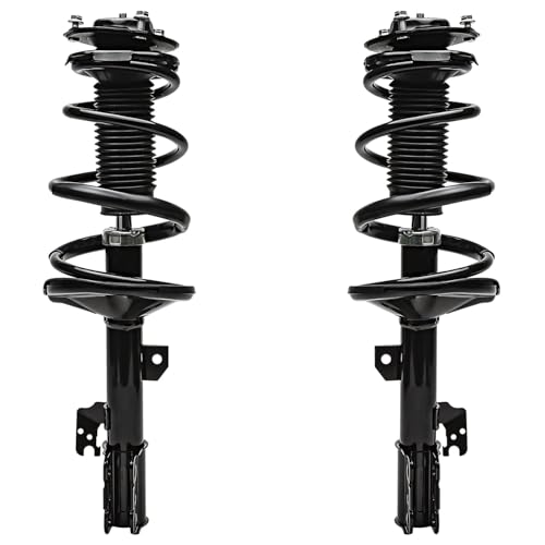 Image of Detroit Axle - AWD Front 12pc Struts Kit for 01-03 Toyota Highlander, Tie Rod Ends Front and Rear Struts & Coil Spring Sway Bars 2001 2002 2003 Replacement Suspension