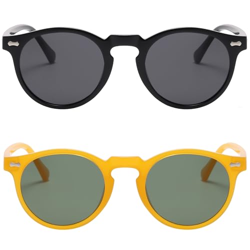 Vintage Polarized Sunglasses for Men Women Stylish Retro Round Sun Glasses UV Protection4
