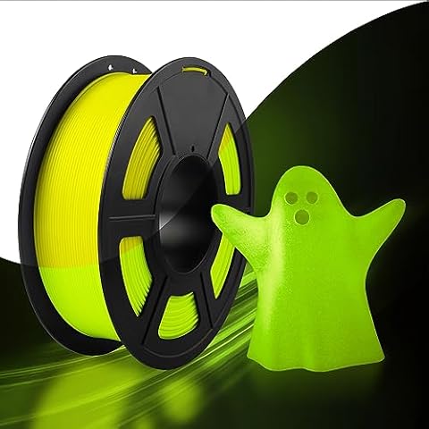 SUNLU Glow in The Dark PLA Filament, Neatly Wound Luminous PLA 3D Printer Filament 1.75mm Dimensional Accuracy +/- 0.02mm, Fit Most FDM 3D Printers, 1kg Spool (2.2lbs), (Yellow PLA, Glow Yellow)