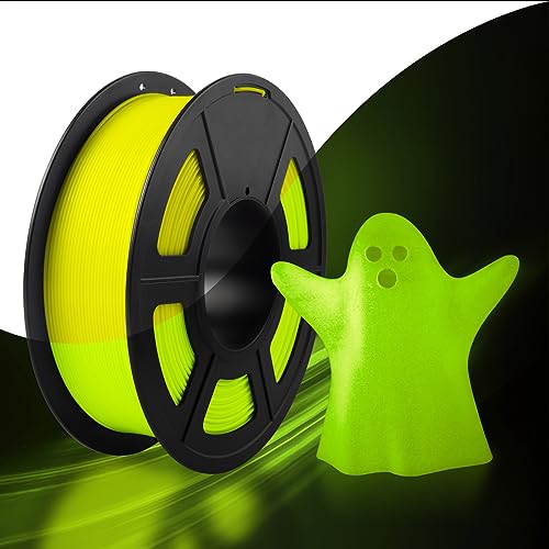 SUNLU Glow in The Dark PLA Filament, Neatly Wound Luminous PLA 3D Printer Filament 1.75mm Dimensional Accuracy +/- 0.02mm, Fit Most FDM 3D Printers, 1kg Spool (2.2lbs), (Yellow PLA, Glow Yellow)