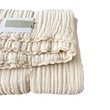 Cream Muslin Baby Blanket for Girls | 9 Layer Organic Lace Muslin Baby Girl Blanket | Gender Neutral Blanket | Crib Blanket for Girls | Muslin Quilt