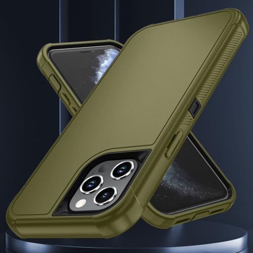 Image of SunStory Compatible with iPhone 11 Pro Max Case with HD Screen Protector, 3-Layer Heavy Duty Full-Body Cover,3 in 1 Hybrid Protective Case for iPhone 11 Pro Max 6.5 inch,ArmyGreen
