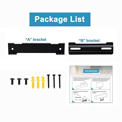 Nsfkced Wall Mount For Bose Solo 5 Soundbar, Wb-120 Wall Mount Kit Cinemate 120 Home Theater System Subwoofer Speaker Sound Bar Wall Bracket( Included Screw Set ) #TOP4