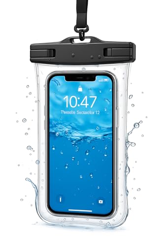 Capa Case para Celular a Prova de Água Impermeável Transparente Universal Proteção Completa IPX8 Sensível ao Toque Ideal para Praia Trilhas Piscina Viagens (Preto)