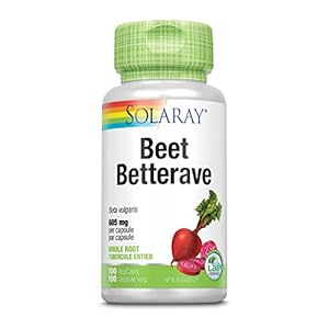 Solaray Beet Root 605mg | May Support Cardiovascular Health & Athletic Performance, Kidney, Liver & Blood Health | Non-GMO | Vegan | 100 VegCaps
