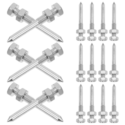 NUOBESTY 20 Piezas Clavos para Zapatos Aireadores de Césped Púas Metálicas Desmontables para Aireador de Jardín Accesorios Resistentes para Suelos Compactos