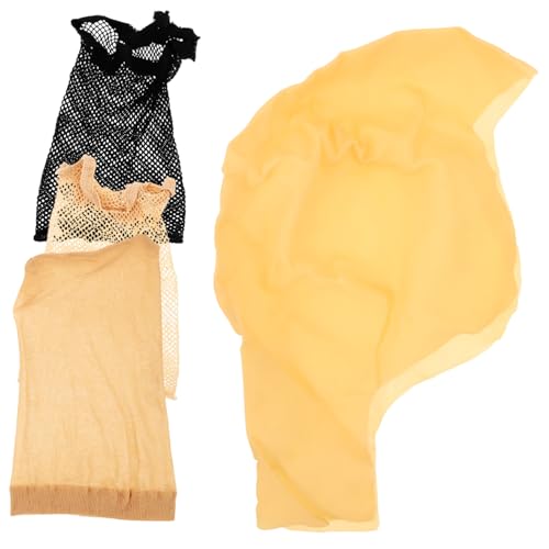 NOLITOY Bald Cap Kit Wig Hair Net Latex Bald Cap for Men Women Halloween Costumes Theatrical Performances