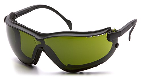Pyramex V2G Safety Glasses, Black Frame/3.0 IR Filter Lens