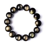 Pulsera Oro Ocre Brazalete de Cristal Natural Hombres y Mujeres