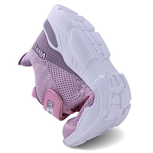 Vivay Girls Running Shoes Athletic Tennis Shoes for Kids Lightweight Sneakers for Big Kid (3c-Pink,Size 5 Big Kid)