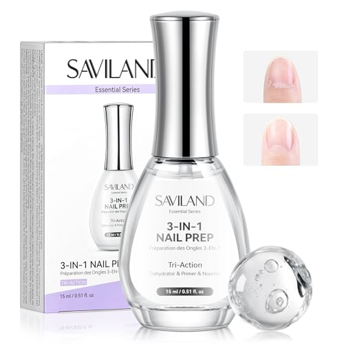 SAVILAND Tri Action Nail Dehydrator And Primer 3 In 1 For Prep Supplies
