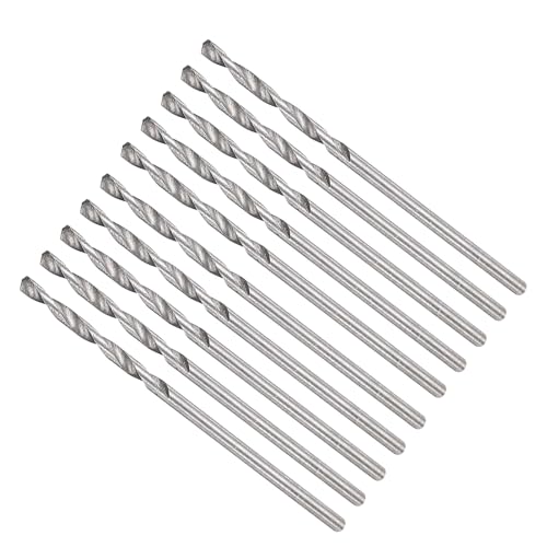 Image of METALLIXITY Drill Bit (1.4mm) 10Pcs, 4241 High-Speed Steel Straight Shank 118° Uncoated Bright Finish Drill Bit for Wood Plastic Iron Copper Aluminum Low Soft Metal