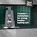 DOVE MEN + CARE Shampoo Charcoal + Clay 3 Count For Healthy-Looking Hair Naturally Derived Plant Based Cleansers 25.4 oz