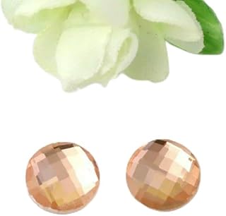 HDJSDB Paquete de 30 cabujones de cristal redondos con parte trasera plana de 6/8/10/12/14/16/18/20 mm, multicolor, para hacer colgantes de joyería DIY, color champán, 16 mm.