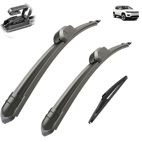 Balais d'essuie-glace Jeep Compass en caoutchouc souple silencieux