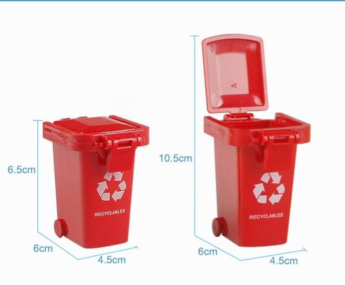 Miniatura 2 de Egurs - Juego De 4 Cubos De Basura Pequeños, Multicolor, Para Niños, Color Rojo, Azul, Verde Y Azul
