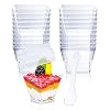 CKJ dessertbekerset met deksel en lepels, mini vierkante dessertbekers, herbruikbare plastic dessertbekers voor…