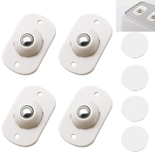 Image of 4Pcs Self Adhesive Mini Swivel Casters Wheels,Universal Wheels at The Bottom of The Storage Box, Swivel Caster Wheels 360 Degree Rotation Pulley for Furniture Various Storage Boxes (4)