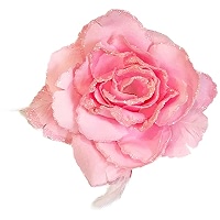 Babyblaue Rose Haarspange – Großer Fascinator Mit Clip & Gummiband, 11 Cm, Für Hochzeit & Parties