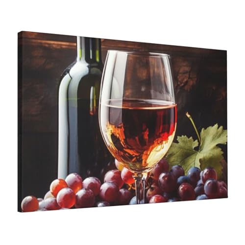 Impression HD sur toile vin rouge pour habiller un mur de chambre vide