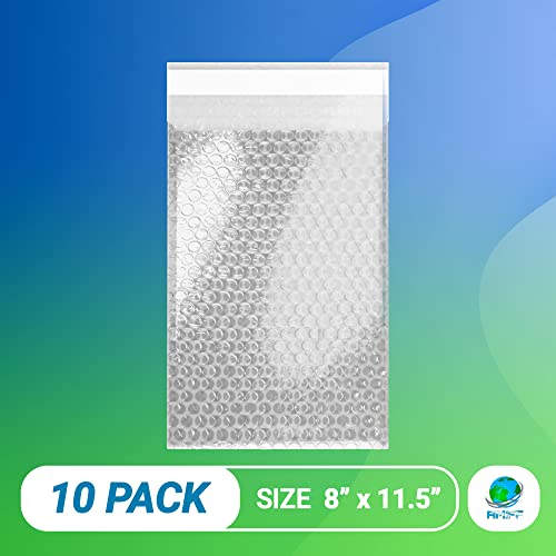 Amiff Anti Static Bubble Out Bags 8 X 11.5 Inch, Pack Of 10 Self Seal Bubble Pouches, Waterproof Anti Static Bubble Bags For Packing, Clear Bubble Envelopes For Moving, Shipping #TOP1