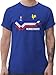 Produktbild T-Shirt Herren - 2024 Fussball EM Fanartikel - Personalisierbares Frankreich Motiv Trikot | Individuelles France Design mit Wappen und Landesfarben | Mit eigenem Namen - M - Royalblau