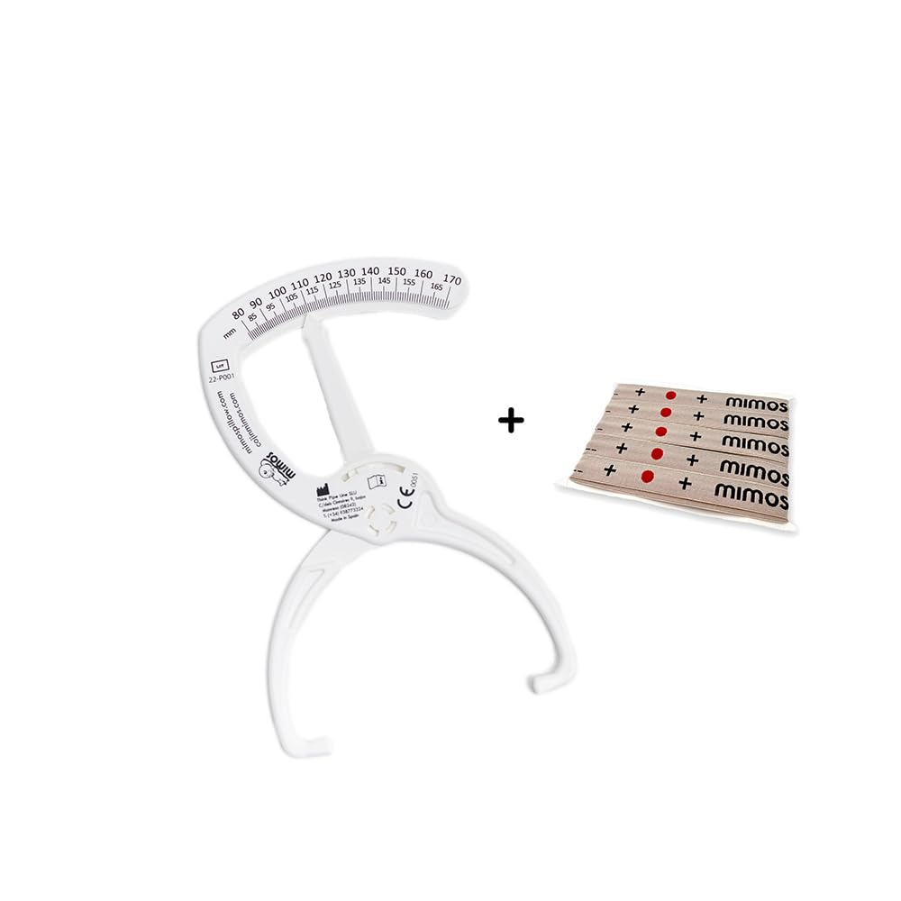 MIMOS® Lote Craneómetro + Pack Banda Elástica V2.0 (10u) - Dispositivo médico para realizar mediciones craneales en bebés | Diagnóstico y seguimiento de deformidades craneales.