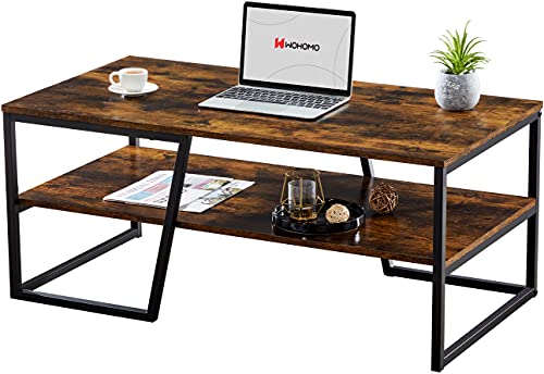 Industrial-Style WOHOMO Coffee Table: Perfect for Your Living Room