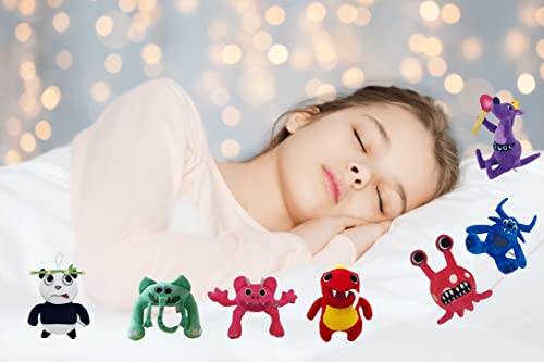 Vizethru 2023 New Garten Of Banban 3 Jumbo Josh Plush Toy Stuffed Animal Plushie Doll Toys Gift For Kids Children,Monster Horror Stuffed Figure Doll, Gift For Fans (4Pcs 1) #TOP3