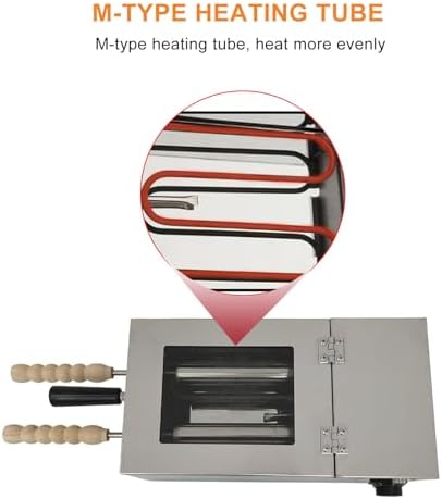 Commercial Electric Chimney Cake Oven & Cake Pop Roller Machine, 220V, Includes 2 Stainless Steel Bars, Perfect for Baking Delicious Chimney Cakes and Cake Pops