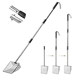 PETOCAT Cat Litter Scoop 43 inch Metal Litter Scooper with Stainless Steel Long Handle, Upgraded Large Kitty Box Scooper Heavy Duty Deep Shovel for Fast Sifting, Dog Waste Scooops for Outside Pet Poop
