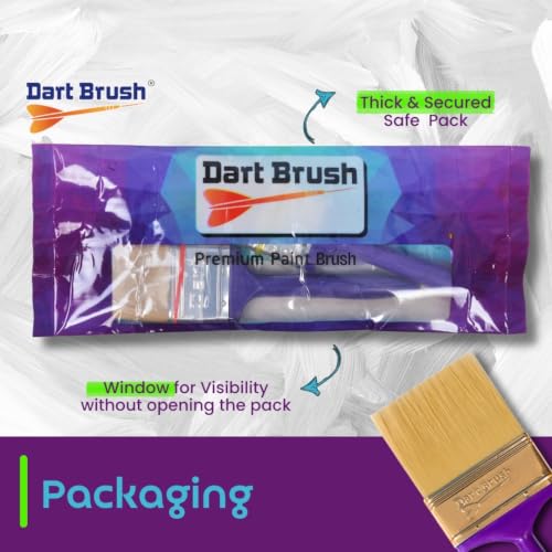Image of 5 Pcs Paint Brush Set (Pro Home Kit 0.5 inch 1 inch 2 inch 3 inch 4 inch) | No-Shed Premium Filaments, Rust-Resistant Goldish Ferrules, & Skin-Safe Handle Nails.