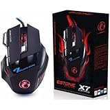 Mouse X7 Gamer Gaming E-Sports 7 Botões 2400dpi com Fio LED USB