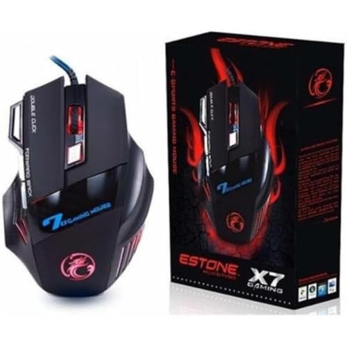 Mouse X7 Gamer Gaming E-Sports 7 Botões 2400dpi com Fio LED USB