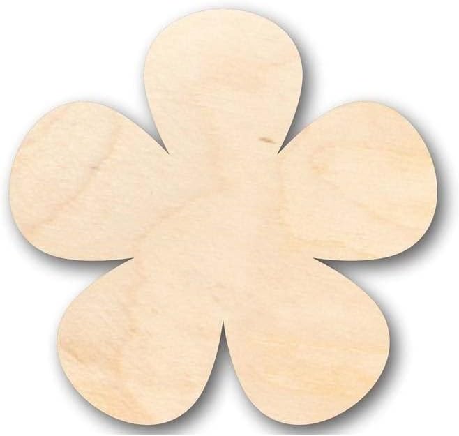 Unfinished Wood Flower Shape Spring Craft up to 46" DIY 16" / 3/4"