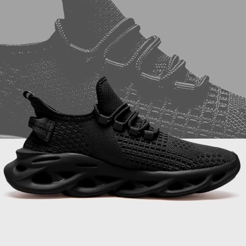 Image of Mens Running Shoes Gym Slip on Sneakers Non Slip Walking Tennis Sports Work Athletic Workout Casual Lightweight Breathable Fashion