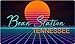 Bean Station Tennessee 2 X 1.25-Inch Vinyl Decal Stiker Retro Neon Design