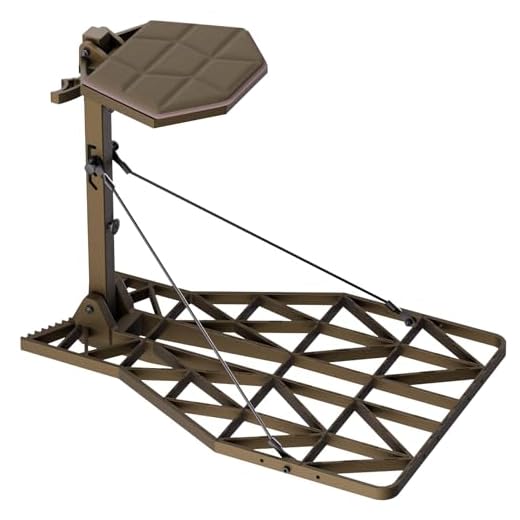 UIIHUNT Hang On Tree Stands, Cast Aluminum Lock On Tree Stand for Deer Hunting, 11.4 lb Lightweight Hang-On Treestand with 27.8" x 17.8" Platform, Portable Saddle and Bow Hunting Stand