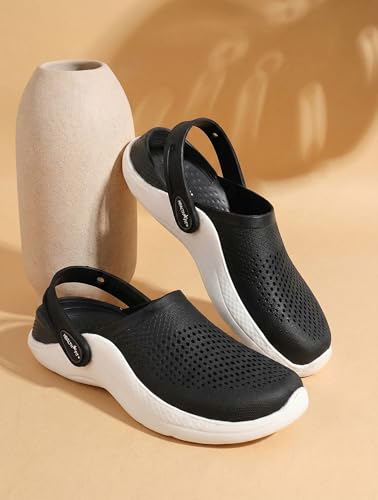 Image of HEALTH FIT Super Soft Comfortable Adjustable Back Strap Men's Classic Casual Sports Clogs Clogs |Waterproof Anti Skid & Lightweight Cushioned Stylish Clogs Mules for Use Gents & Boys HF154