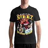 WINCCOR Capital Musics Steez Shirt Men's T-Shirt Classic Short Sleeve Top Fashion Tee Small Black