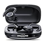 Auriculares Bluetooth, FAMOO Auriculares Inalámbricos 5.1 con Micrófono, IPX7 Impermeable, 48 Horas de Reproducción, Auriculares Estéreo de Alta Fidelidad con Estuche de Carga para Deportes
