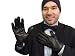 Fownes Men's Cashmere Lined Black Metisee Lambskin Leather Gloves-L