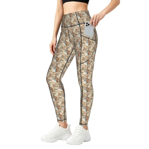 Pantalones de yoga para mujer con estampado de flores holgados y transpirables