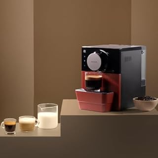 Cecotec Kompakte Kaffeevollautomat Cremmaet Cube Red. 1350 W, Professionelle Leistung, Presssystem, Vorinfusion, 19 Bar, Thermoblock-System, 5 Mahlgradeinstellungen, Touch-Steuerung