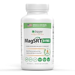 Jigsaw Health MagSRT (B-Free) | Premium, Organic, Slow Release Magnesium Supplement | Active, Bioavailable Magnesium Malate Tablets | 240 Tablets | 60 Servings
