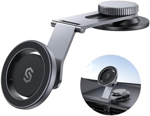 SYNCWIRE MagSafe Car Mount for Dashboard,Foldable Aluminum Arm,Space Gray