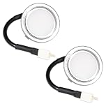 SPARES2GO Universal Cooker Hood LED Light Extractor Vent Lamp Bulb Units (Pack of 2, Silver, 68mm, G4)